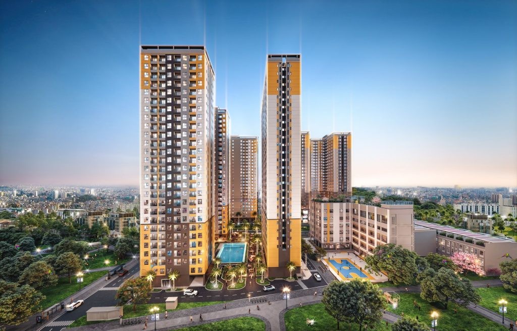 Phối cảnh tổng thể dự án Bcons City Dĩ An đường Thống Nhất Bình Dương