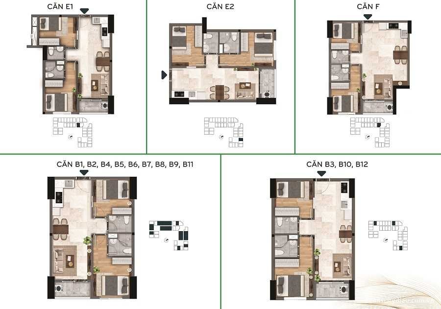 Phương án thiết kế tối ưu không gian cho căn hộ Bcons City Dĩ An