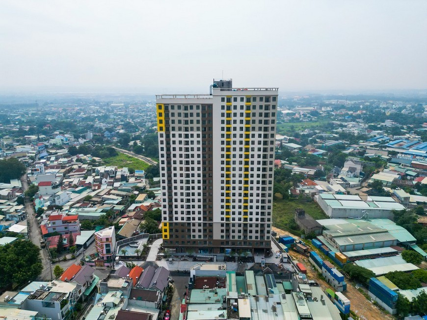 Hình ảnh thực tế dự án Bcons Bee, mang lại không gian sống xanh mát cho cư dân