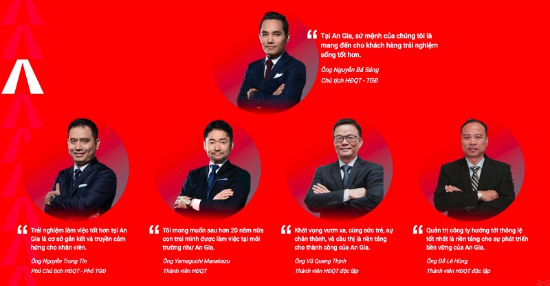 Ban lãnh đạo Tập đoàn An Gia Group