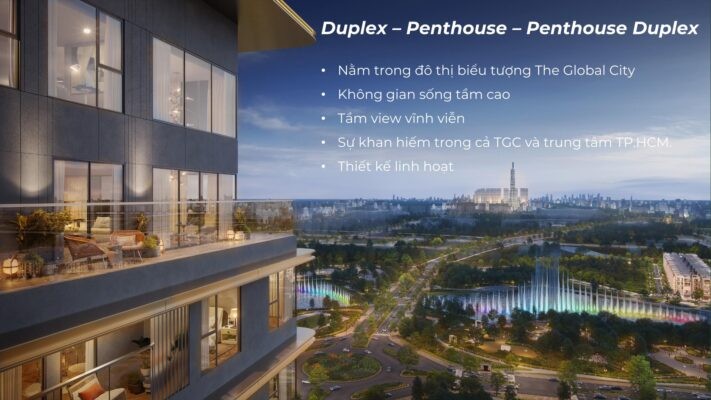Hình ảnh minh họa căn hộ Duplex Penthouse Lumière Midtown, nội thất cao cấp và tầm nhìn thành phố