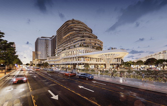 Phối cảnh tổng thể Căn hộ Diamond Sky tại Khu đô thị Vạn Phúc City