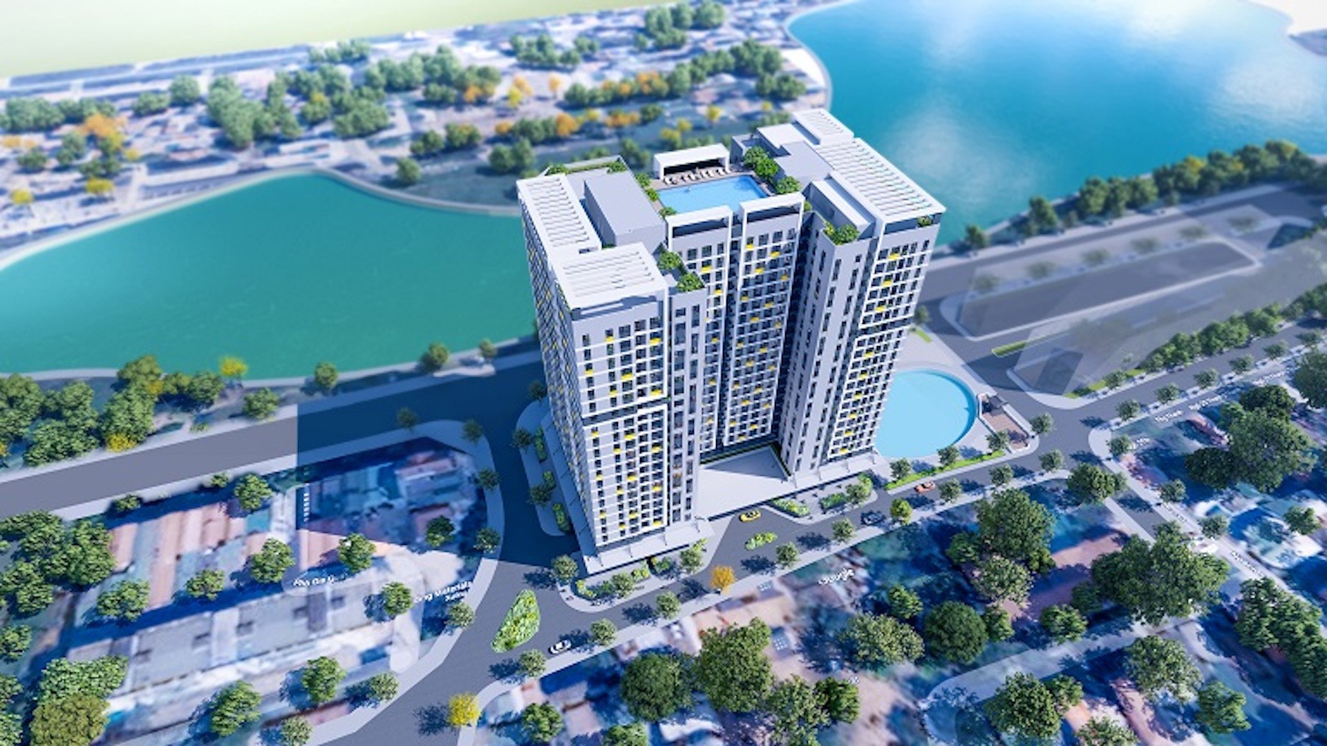 Phối cảnh dự án nhà ở xã hội Rice City Long Châu tại Long Biên