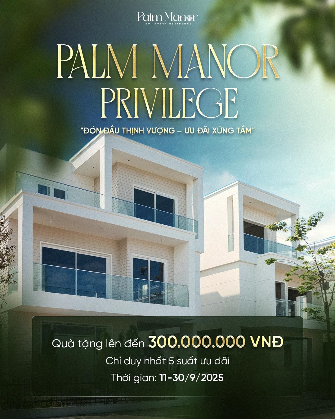 Tổng quan dự án Palm Manor với cảnh quan xanh mát và tiện ích hiện đại, thu hút đầu tư bất động sản