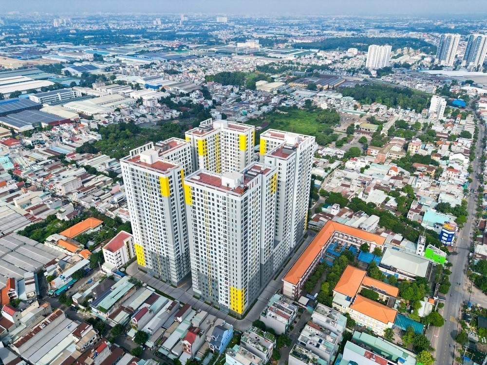 Cảnh quan thực tế dự án Bcons Garden, khu dân cư xanh mát