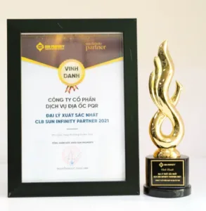 Đại lý xuất sắc nhất vùng miền Nam năm 2021 của tập đoàn Sun Group