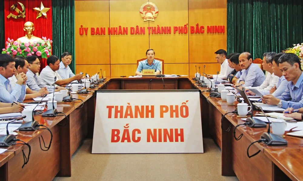 Hội nghị của UBND TP Bắc Ninh đôn đốc tiến độ giải phóng mặt bằng hai dự án tại Tam Sơn và Tiên Du