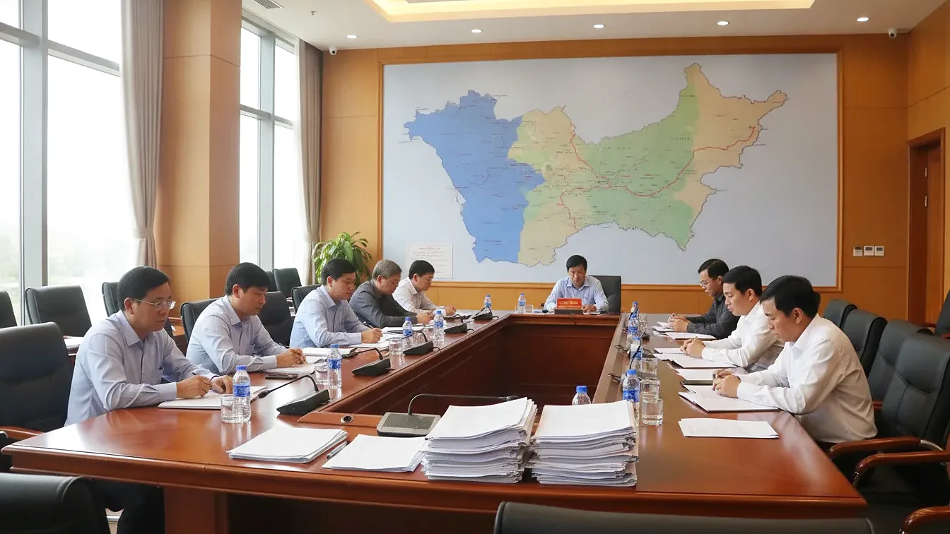 Ảnh minh hoạ cuộc họp lãnh đạo tỉnh bàn về bồi thường giải phóng mặt bằng dự án giao thông tại Tây Ninh