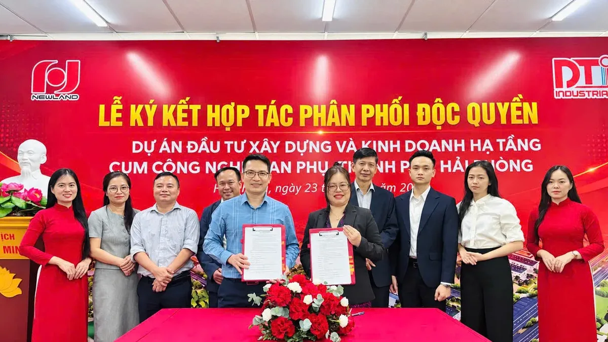 Lễ ký kết hợp tác phân phối độc quyền Cụm Công nghiệp An Phụ Hải Phòng giữa Newland và DTJ Industrial