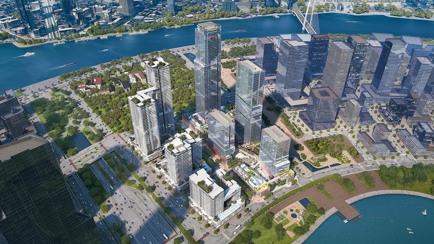 Phối cảnh các tòa nhà cao tầng dự án Lotte Eco Smart City tại Thủ Thiêm