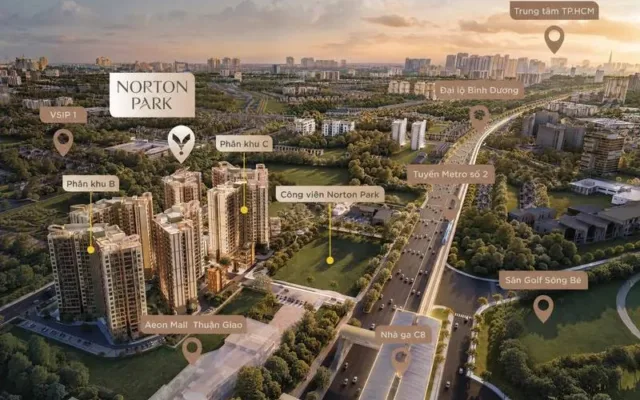 Norton Park dự kiến bàn giao quý 4/2029, móng cọc xong, giá từ 66 triệu/m²