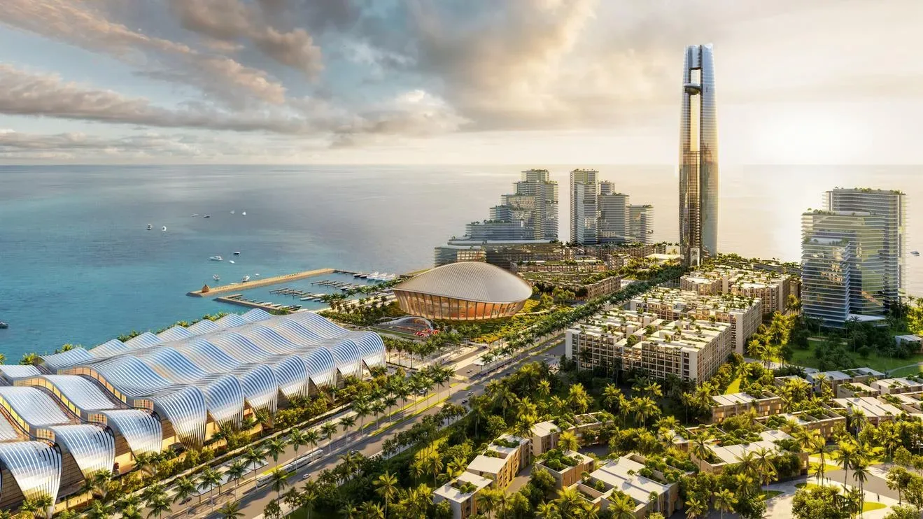 Phối cảnh trung tâm hội nghị và khu đô thị ven biển phục vụ Tuần lễ Cấp cao APEC 2027 tại Phú Quốc
