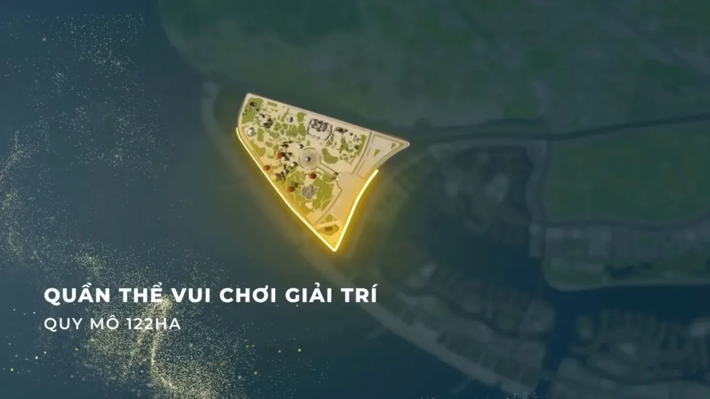 Sơ đồ nhìn từ trên cao khu quần thể vui chơi giải trí quy mô 122 ha ven biển Cần Giờ