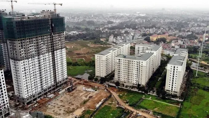 Toàn cảnh các tòa nhà ở xã hội đang xây dựng và hoàn thiện tại Hà Nội nhìn từ trên cao